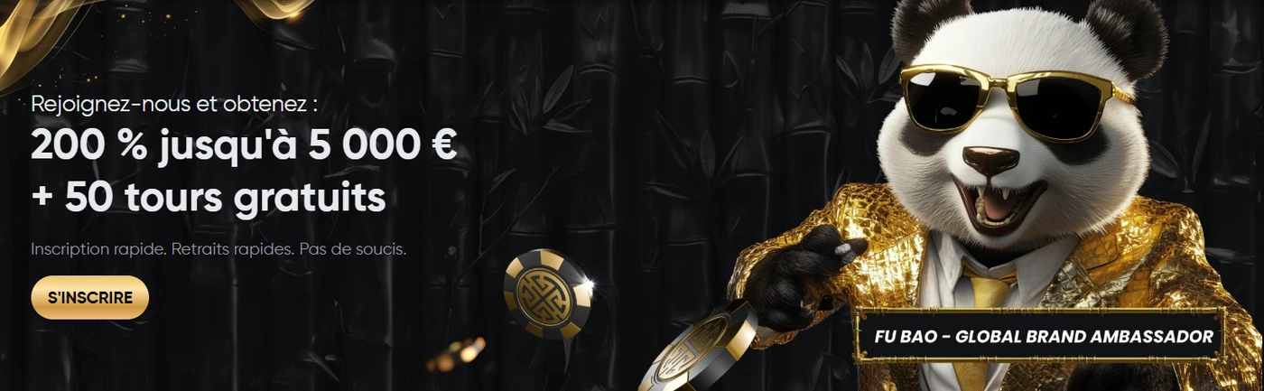 Bonus de bienvenue du casino Golden Panda