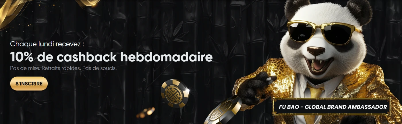 Promotions de cashback du casino Golden Panda