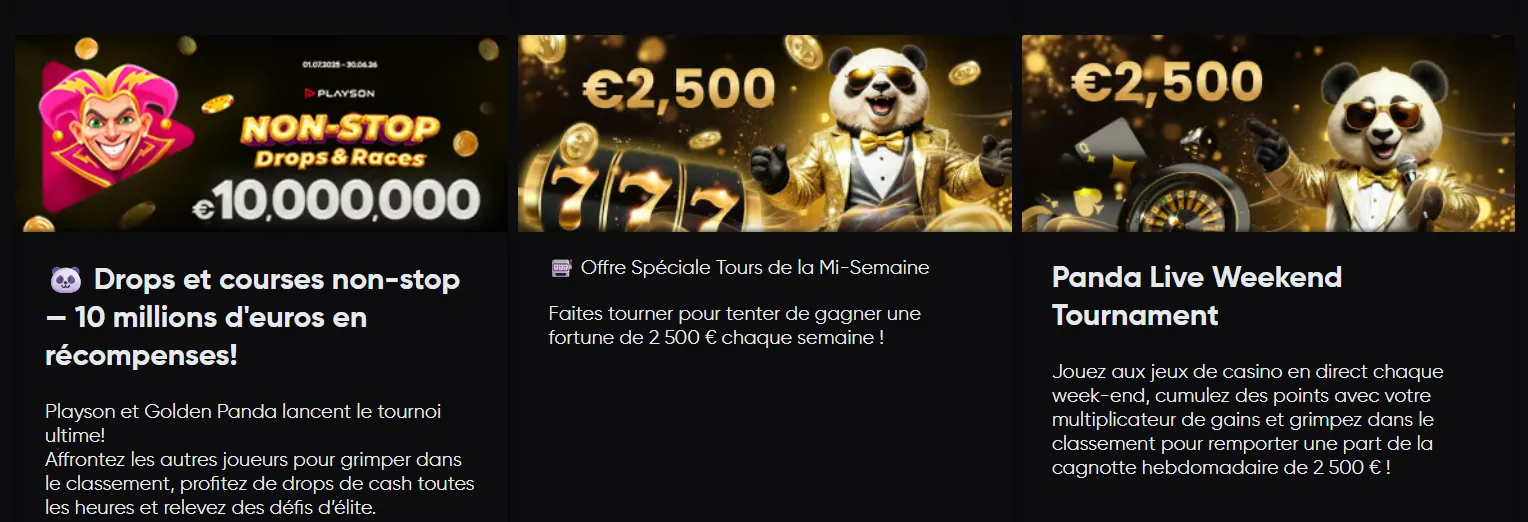 Golden Panda Un calendrier